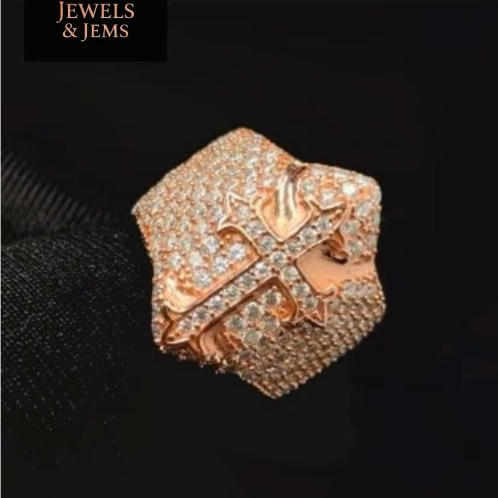 Gold and Silver Cross Rings - Picture 6 of 6